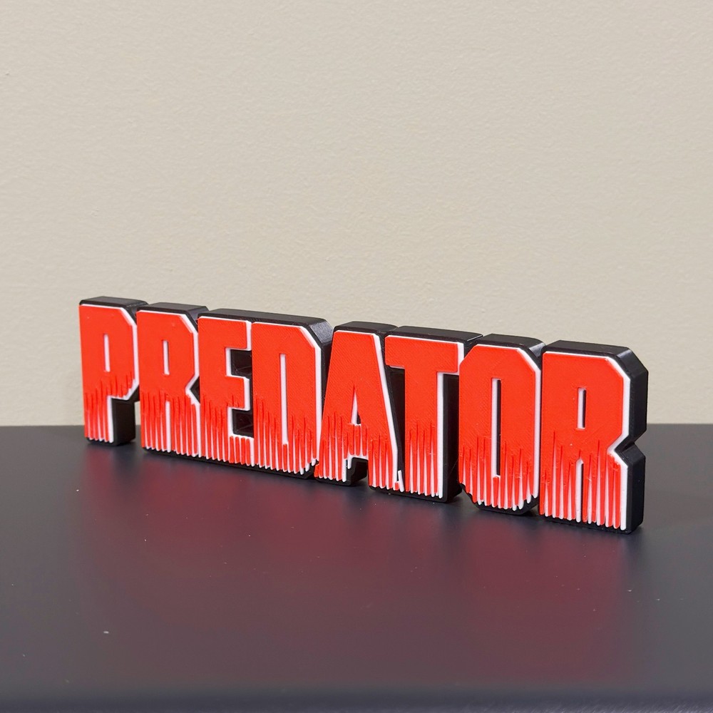 PREDATOR Decor Sign 3D Printed Display