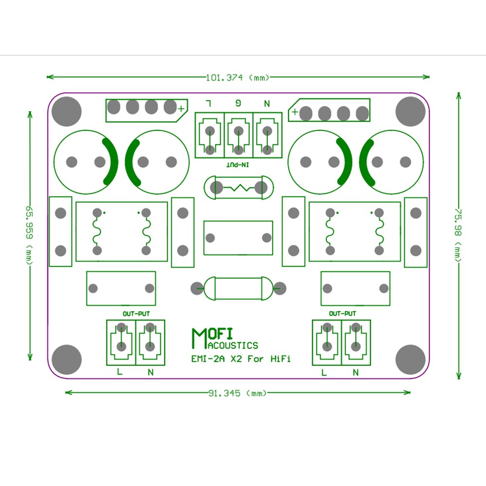 1pc HiFi AC Power Line Dual EMI Filter Module 440W Version Kit DIY