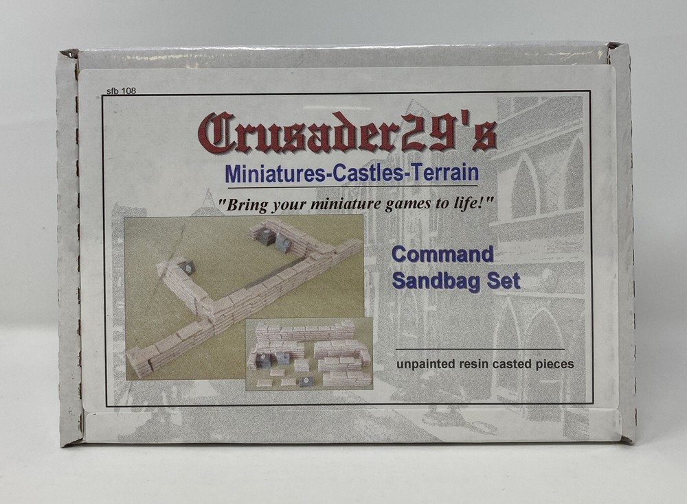 Crusader 29's Miniatures Terrain Command Sandbag Set SEALED RESIN MODEL