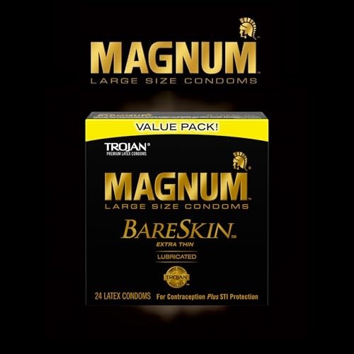 Premium Large Lubricated Condoms - Comfortable, Smooth, 24 Count Value Pack