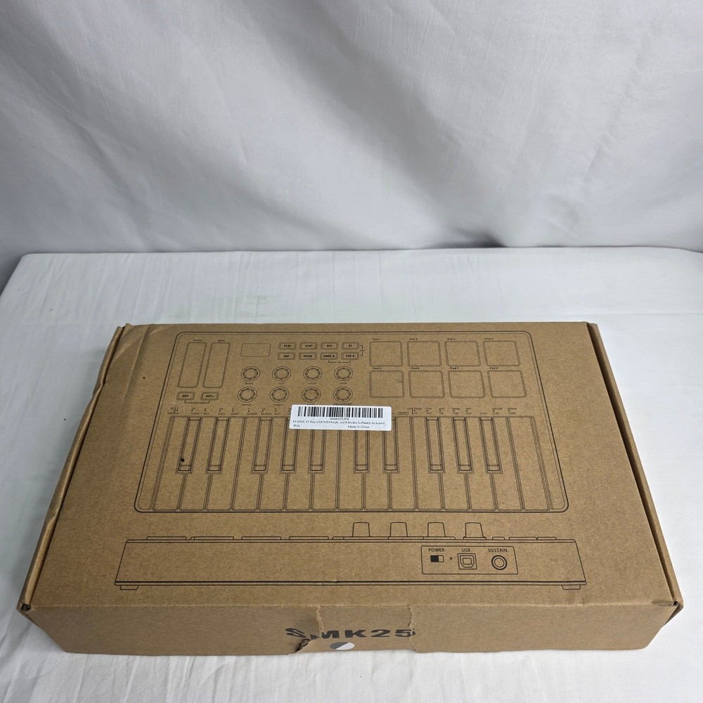 M-VAVE 25 Key USB MIDI Keyboard Controller W 8 Backlit Drum Pads Wireless