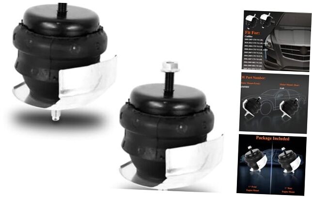 Engine Motor Mount Set 2Pcs Compatible with Cadillac 2003-2014 CTS, 2004-2009