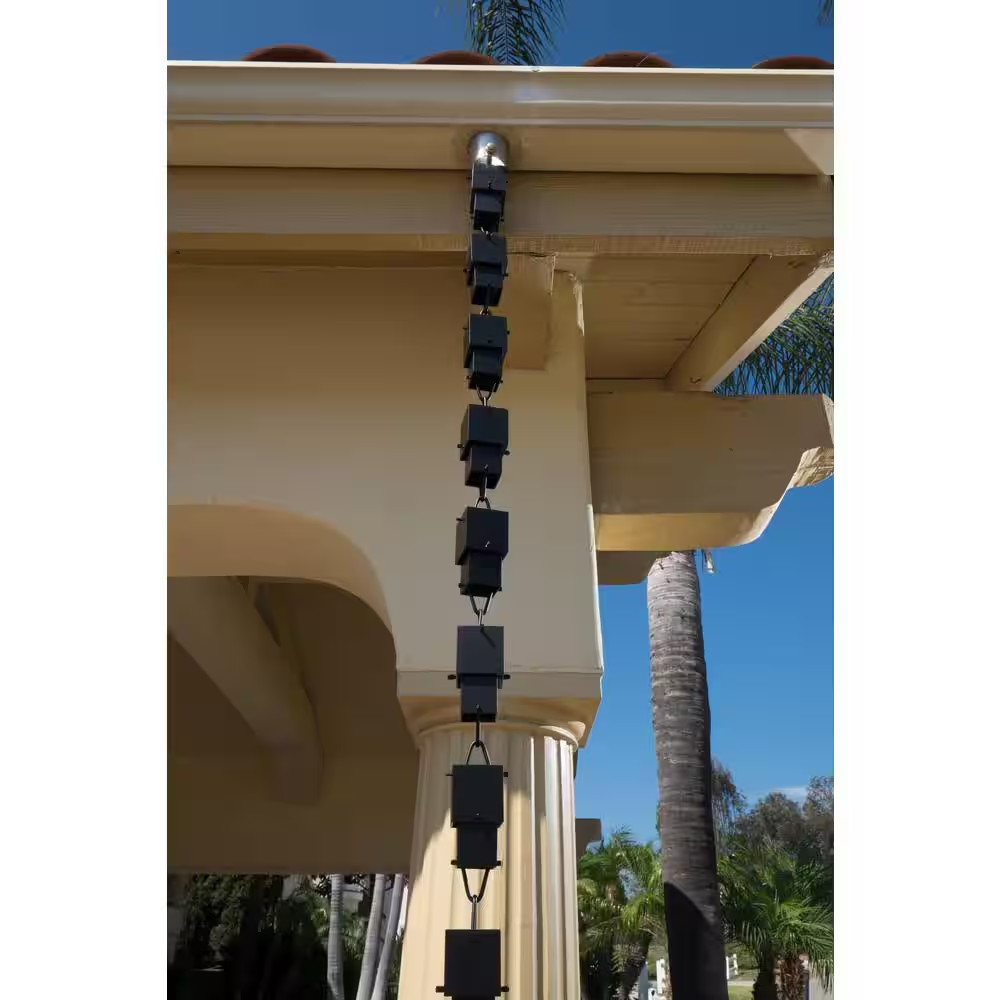 8.5 Ft Aluminum Multi Cube Rain Chain (Black)