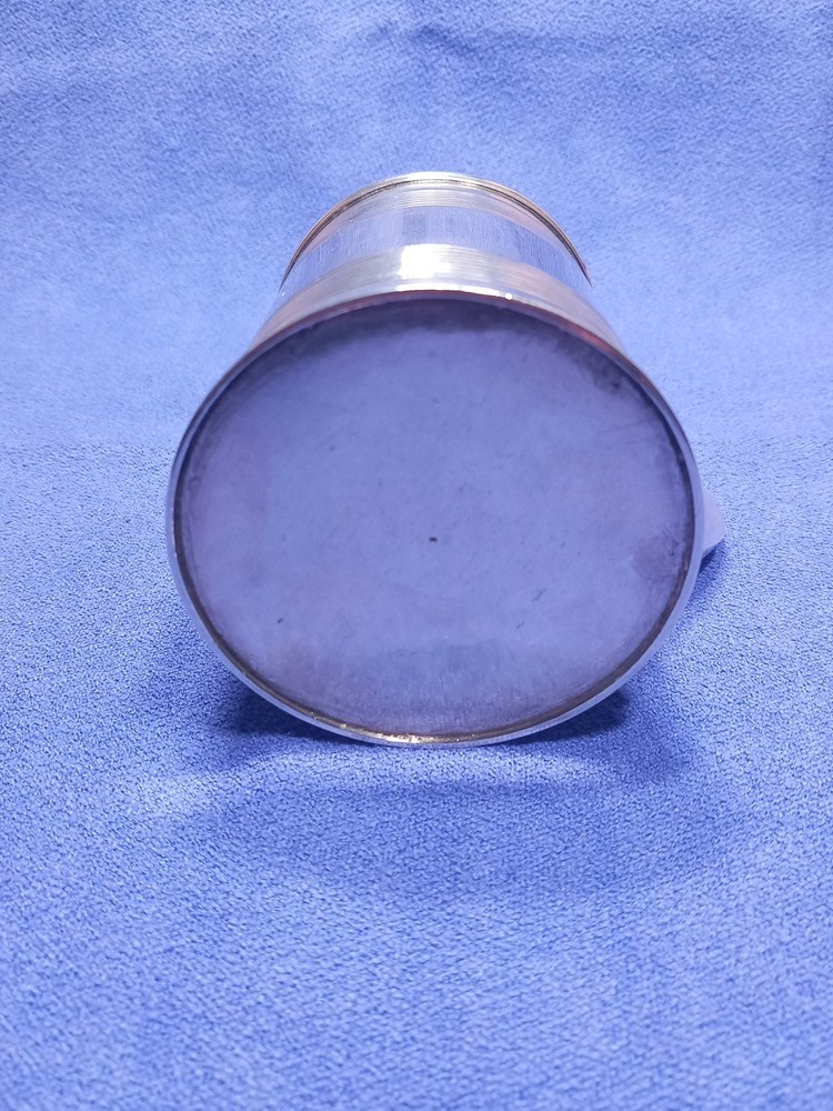 1856 Exeter Sterling Silver Christening Mug Lined Pattern Josiah Williams