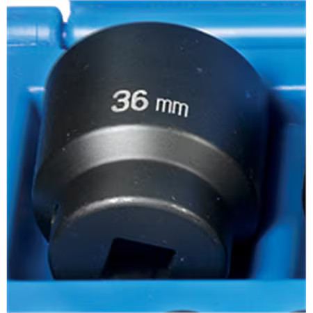 GREY PNEUMATIC 2136M 1/2" Drive, 36mm Size, Metric Socket, 12 Points,