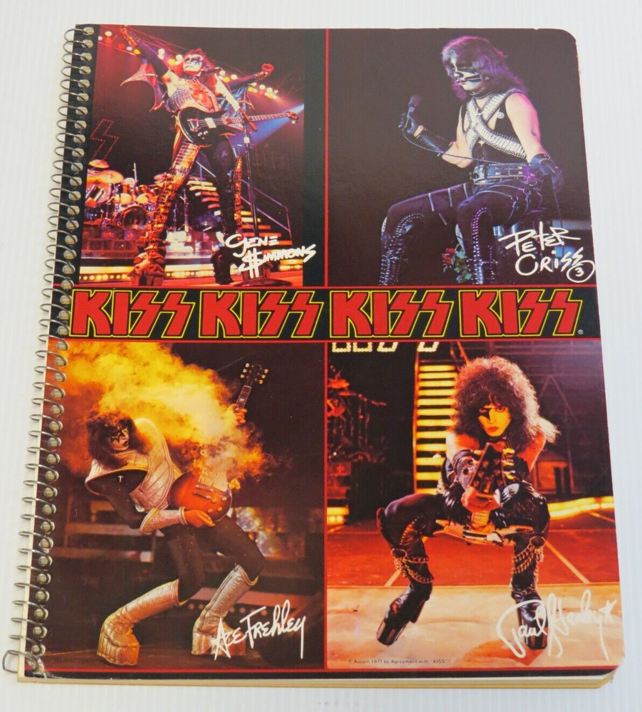 KISS OFFICIAL ALIVE II STAGE POSTERS NOTEBOOK 1977 AUCOIN