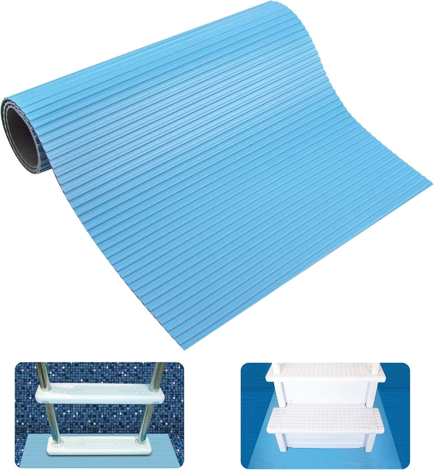 HydroTools Protective Swimming Pool Ladder Mat and Pool Step Pads - Choose Size