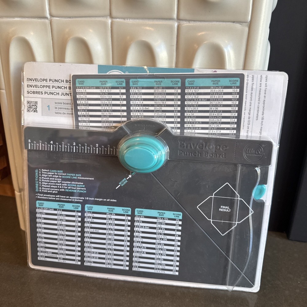 American Crafts Envelope Punch Board New