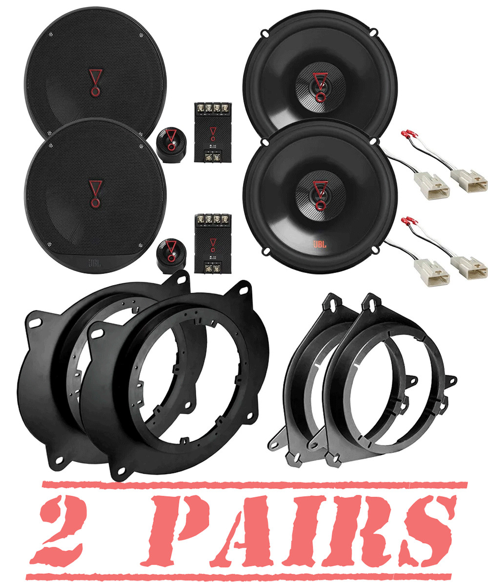 Front/Rear JBL speakers 6.5" Coax & 6.5" Component Speakers for 2005-2013 Tacoma