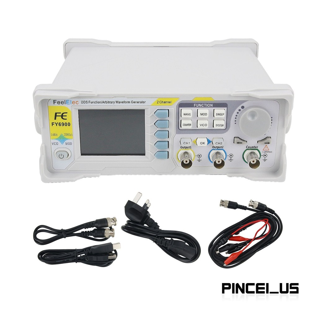 FY6900-100M 100MHz Function Arbitrary Waveform Signal Generator DDS 2-CH Counter
