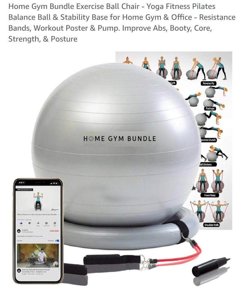 SoAlpha Exercise Ball Bundle- NEW IN BOX
