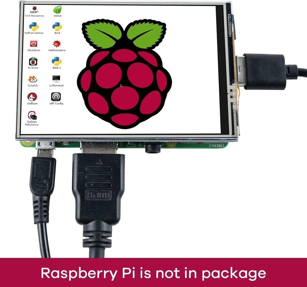 3.5 Inch 480x320 Touch Screen TFT LCD SPI Display Panel for Raspberry Pi B,...