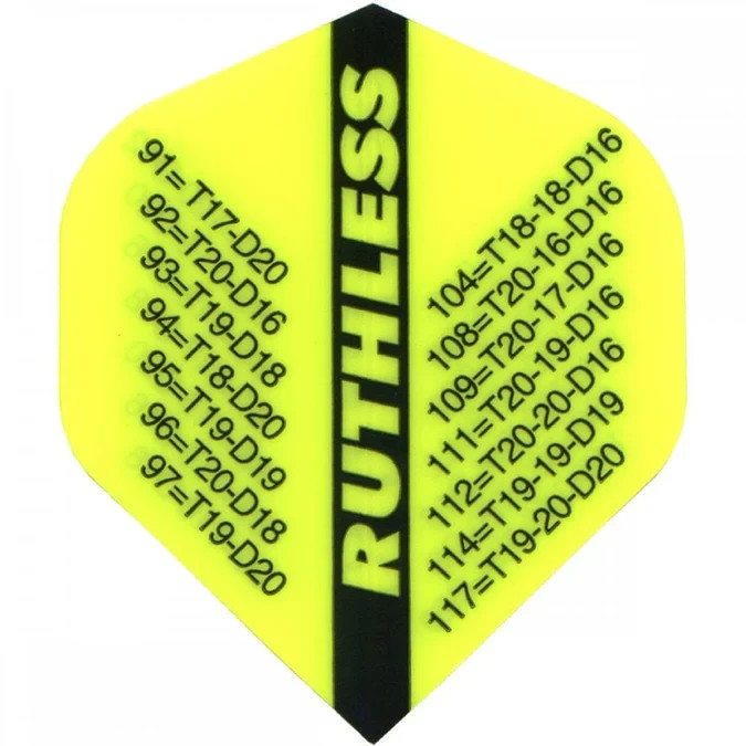 Neon Yellow '01 Outchart Dart Flights: 3 per set