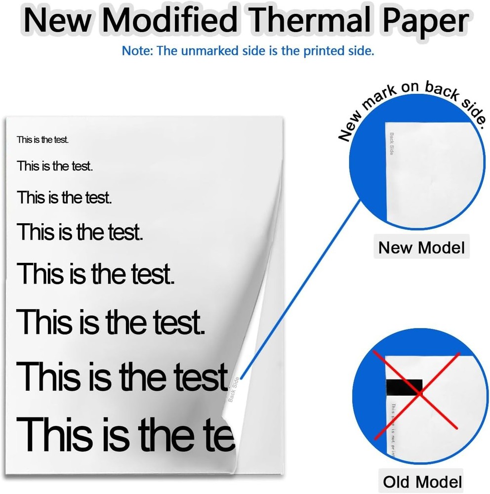 100 Sheets Thermal Printer Paper 8.5''×11'' US Letter Size Advanced Printing