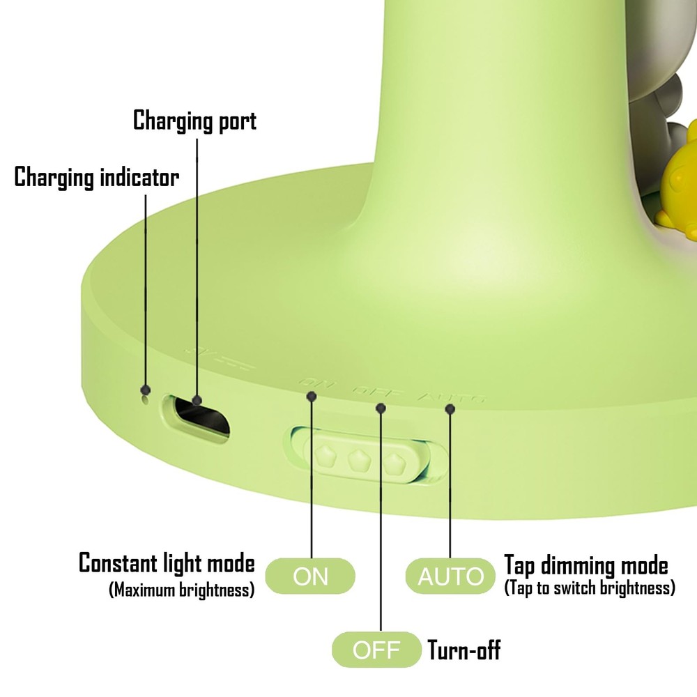 Cloud and Panda Rechargeable Night Light, Safe Soft Silicone