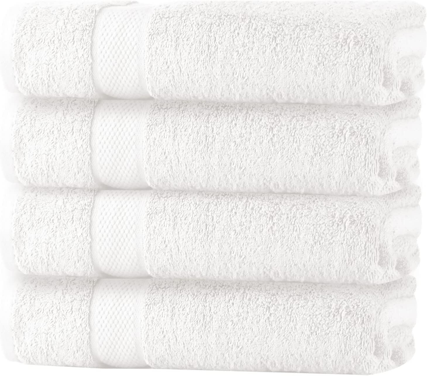 Extra Large Bath Towels Pack of 4 100% Cotton 27"x54" Highly Absorbent Soft
