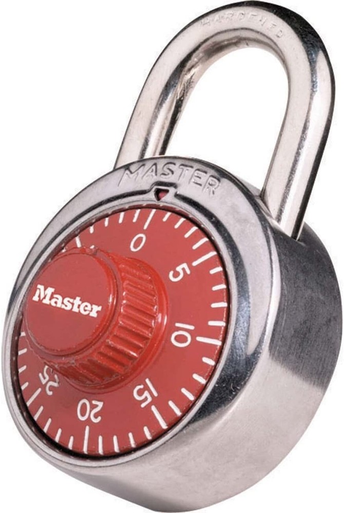 Master Lock 1504D 3-Digit Dialing Lock, Red Dial