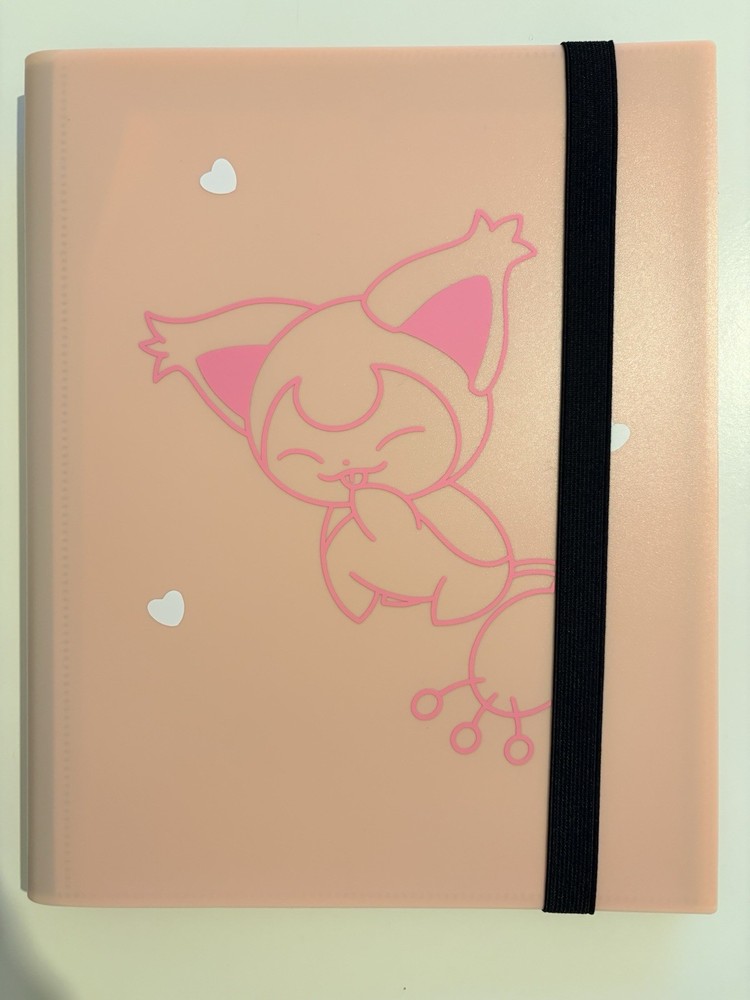 9 Pocket - Strap Binder - 360 Side Loading - Pink Skitty