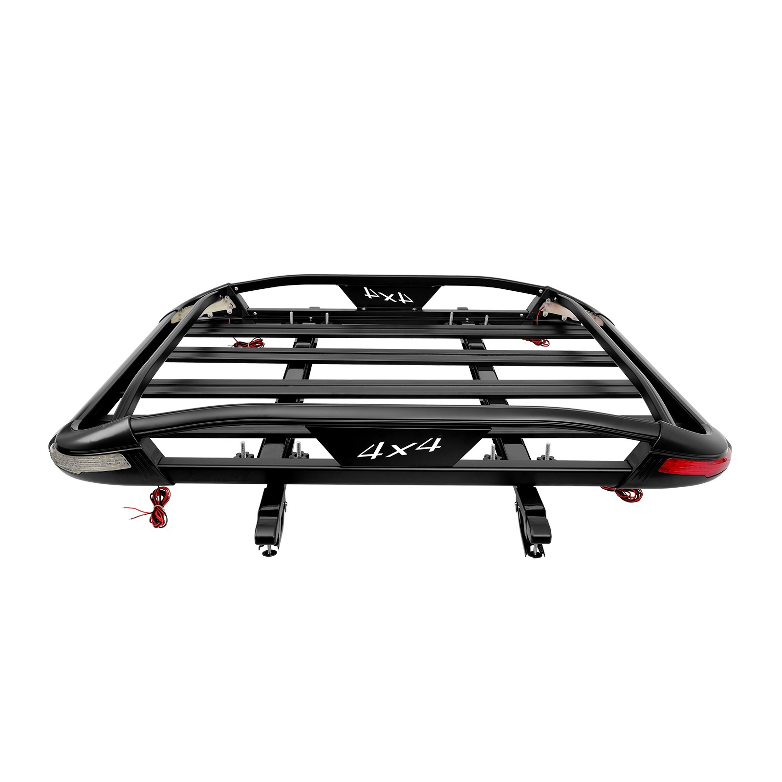 For Jeep Renegade Aluminum Roof Rack Cross Bar Cargo Carrier Basket LED Lights