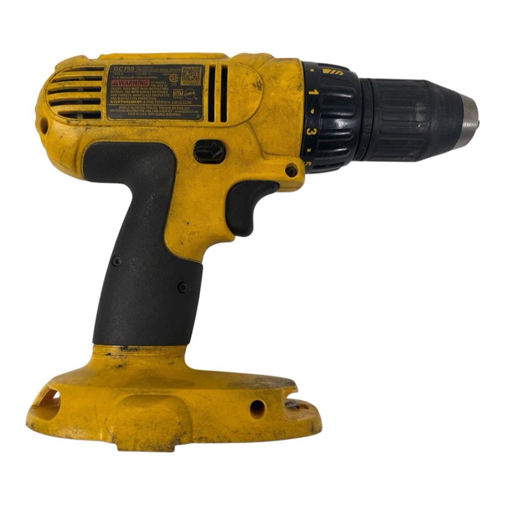 Dewalt DC759 18-Volt 1/2-Inch Cordless Drill/Driver - Yellow (Bare tool)