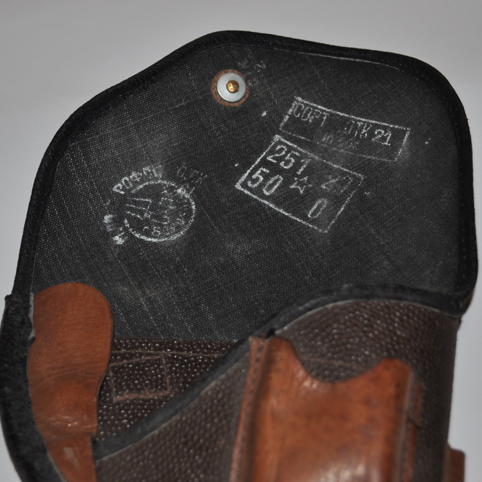 USSR Russian Soviet Tokarev TT-33 Holster Belt TT Pistol Tula Leather Kirza