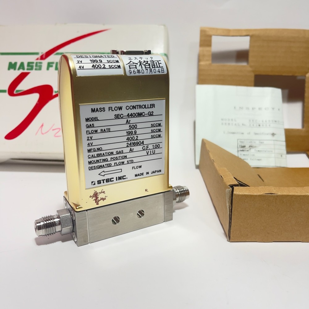 STEC SEC-4400MC-G2 Mass Flow Controller MFC 500 SCCM Ar Argon w/ Inspection cert