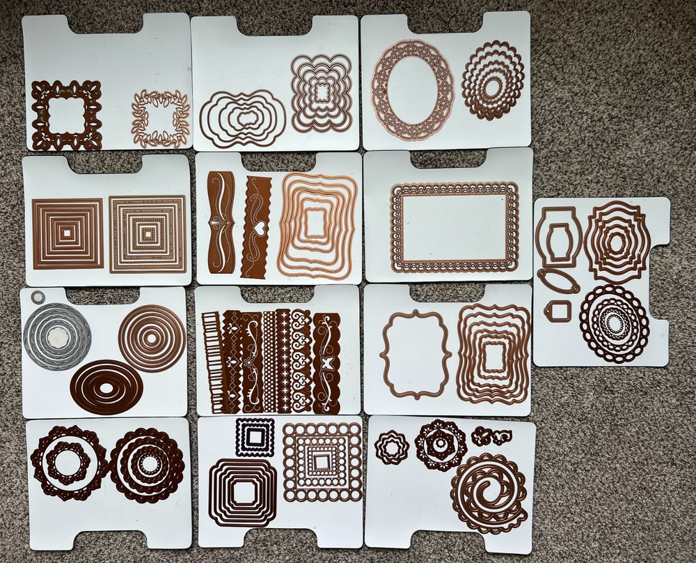 100+ metal die cuts shapes/borders/frames plus 13 magnetic sheets