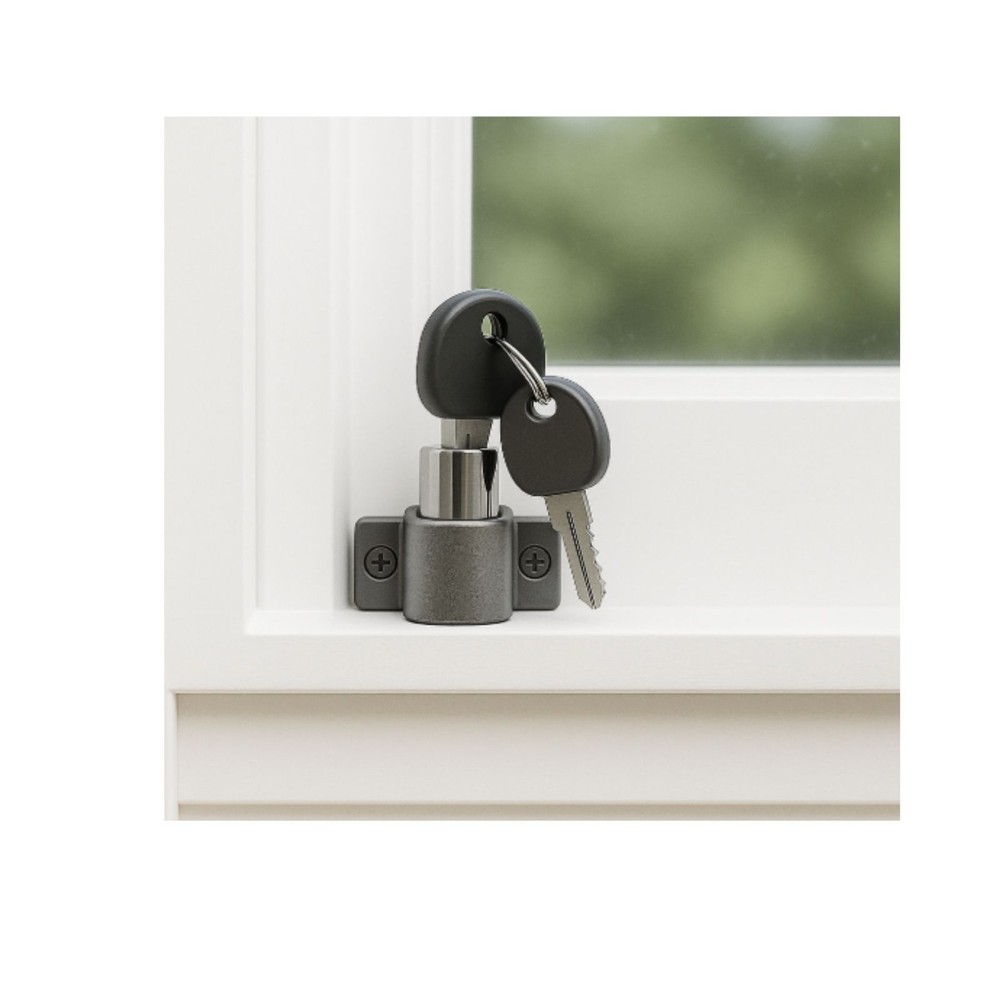 TradeBase Mini Push Lock Window | Door | Silver Grey |Bulk 10 Pack