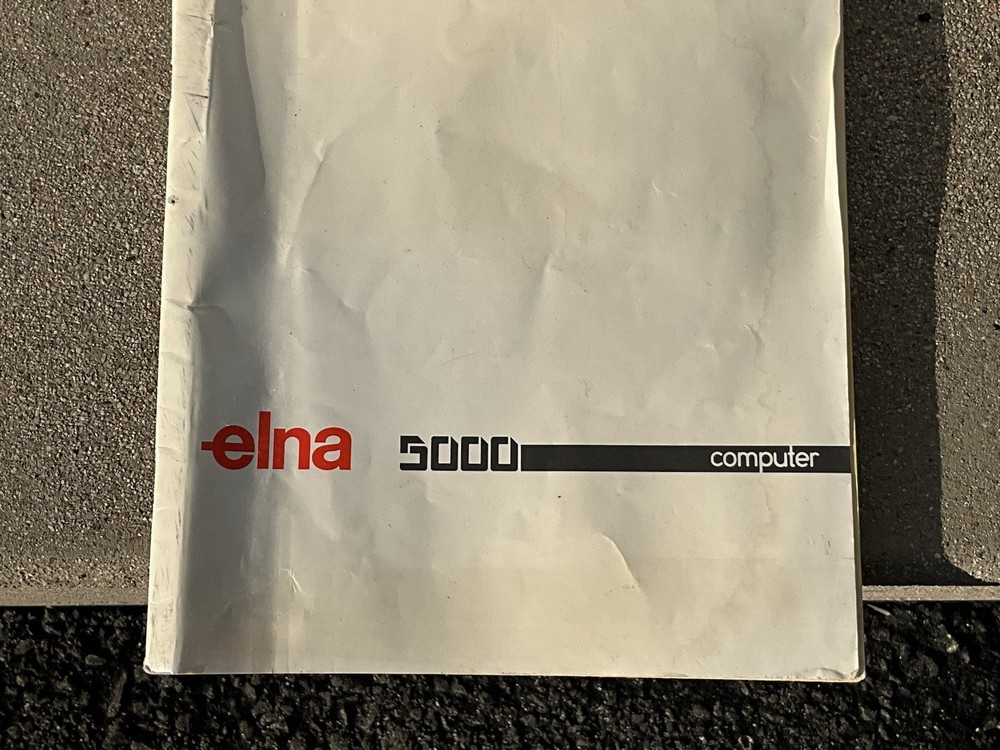 Elna 5000 Computer Sewing Machine w/ Pedal, Needs Service & Repairs