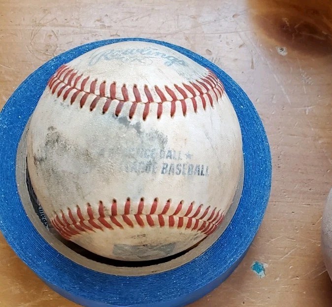Autographed Baseball game used COOPER MCGRATH