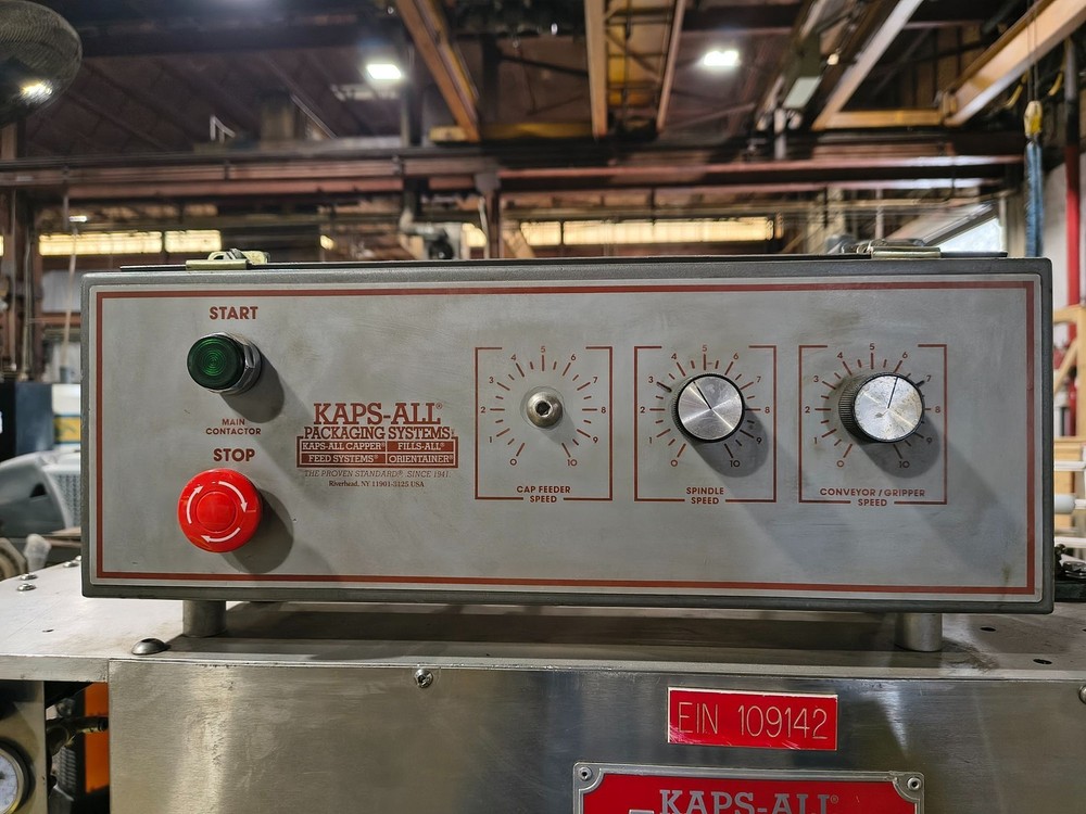 KAPS-ALL 4 SPINDLE CAPPING/RETORQUER MACHINE F-4 MODEL