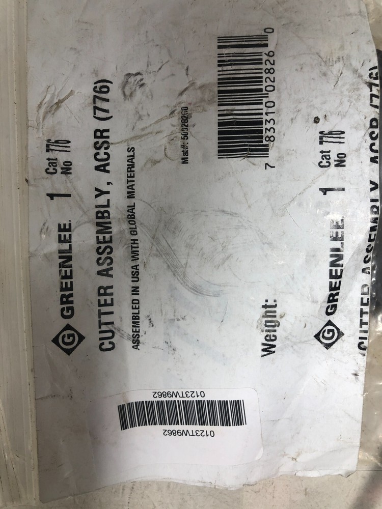 GREENLEE 776 20 Cutter Assembly Only