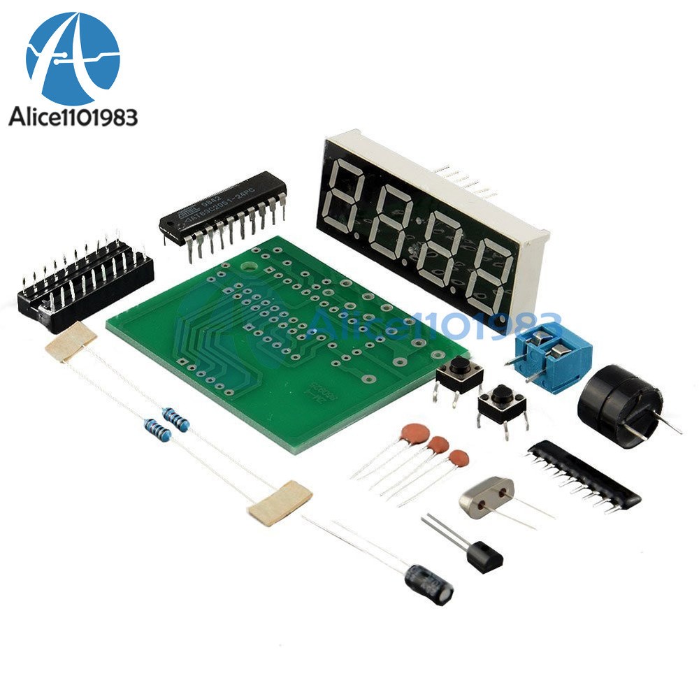 AT89C2051 Digital 4 Bits Electronic Clock Electronic Production Suite DIY Kit