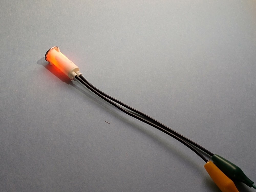 Red Neon Panel Light Lamp Wired Fixture 125VAC