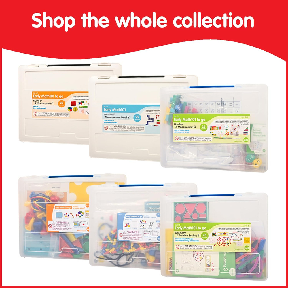 Early Math101 to Go | Ages 4-5 | Geometry & Problem Solving Kit for Pre-Kinderga