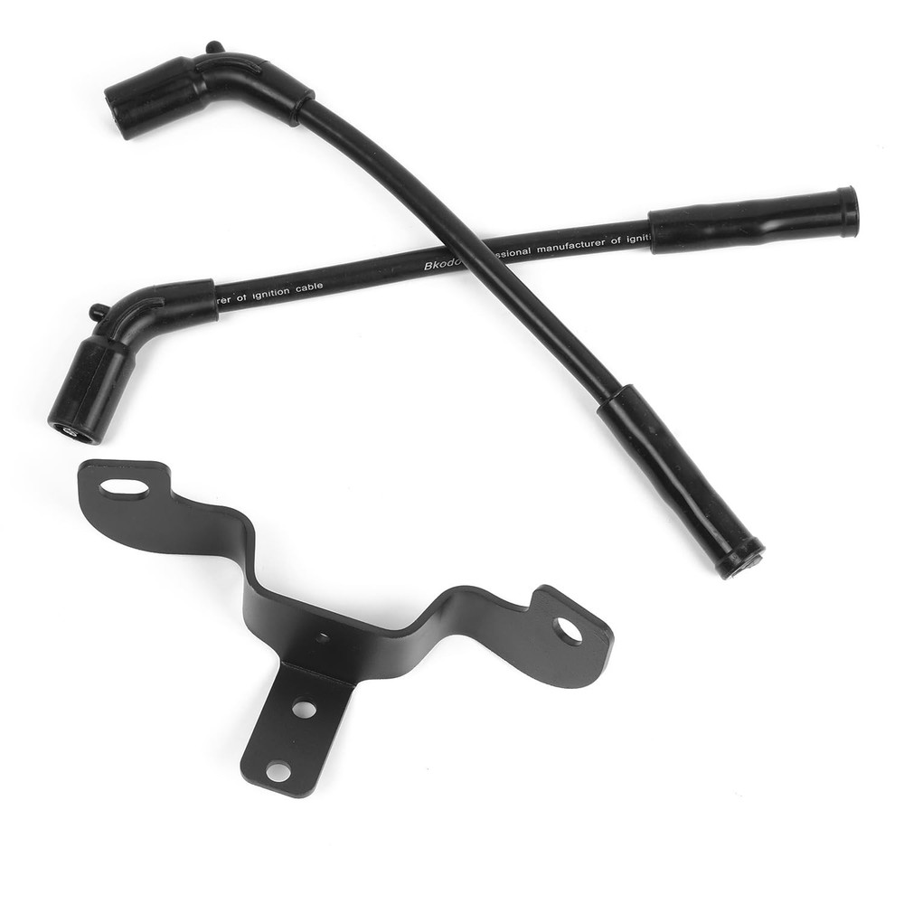 Coil and Ignition Relocation Bracket with 10mm Thick Spark Plug Wires Compati...