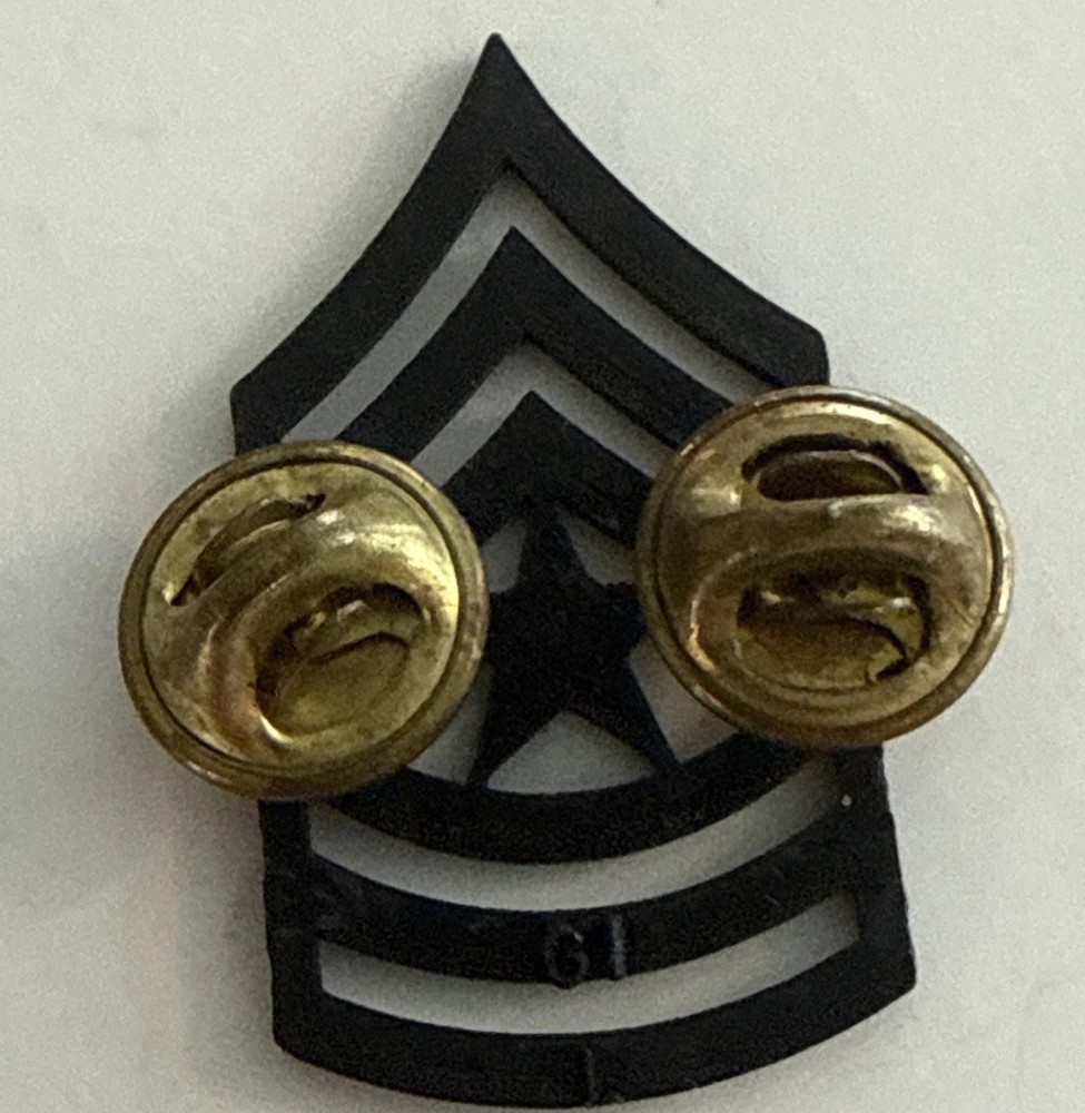 USMC SERGEANT MAJOR E9 INSIGNIA PIN (Black)