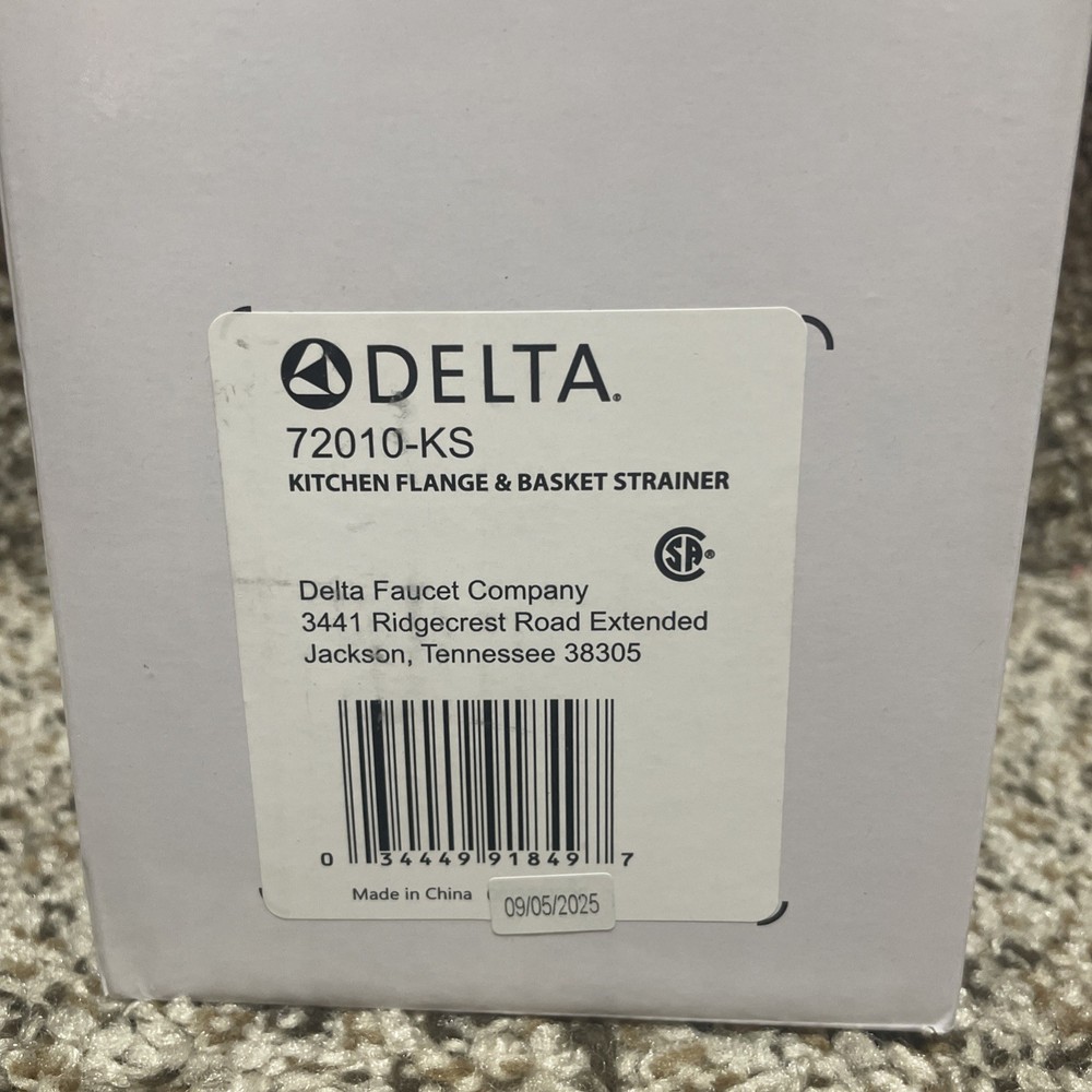 Delta 72010-KS Kitchen Flange And Basket Strainer