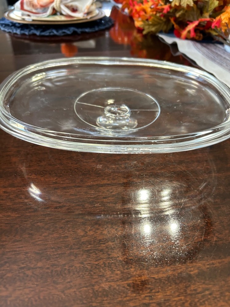 Vintage Pyrex Oval Clear Glass DC-1 ½-C Replacement Lid