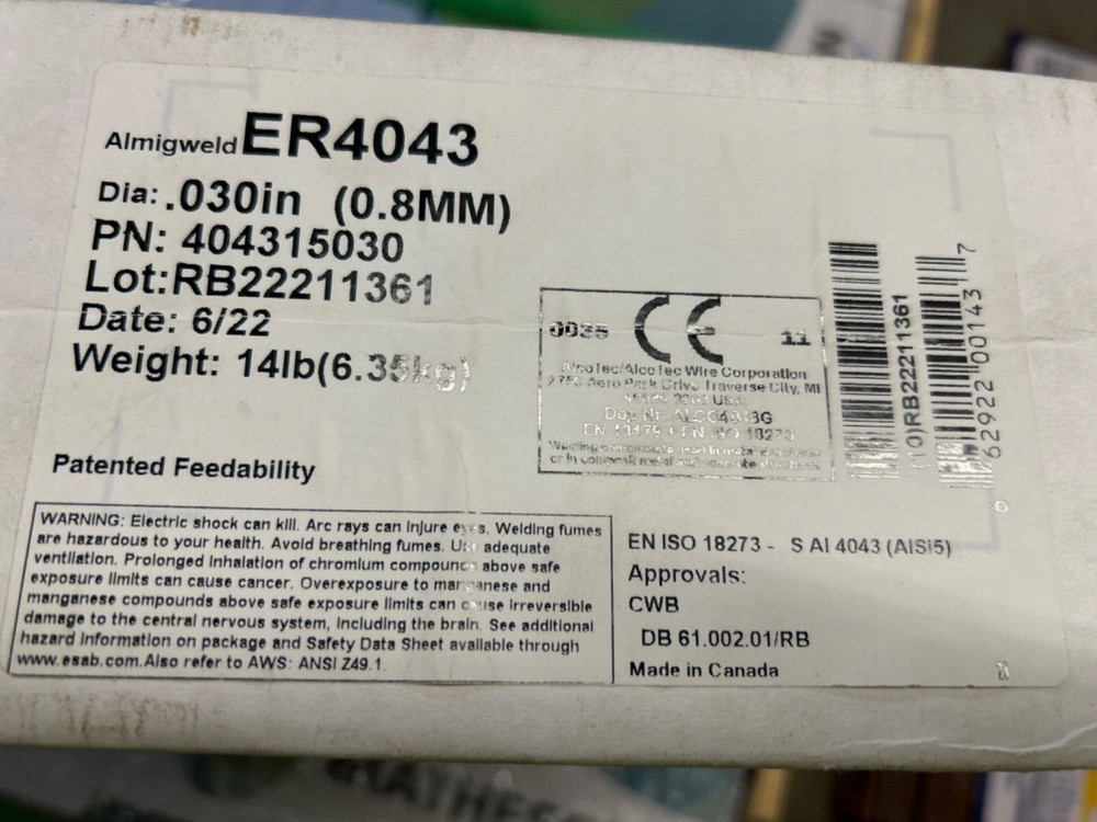 Alcotec Er4043 030 14 lb spool