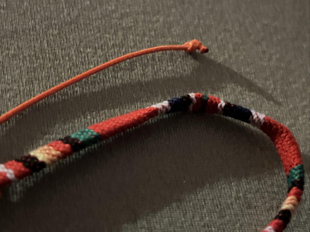 NEW BOHO BRAID THREAD FRIENDSHIP BRACELET ADJUSTABLE THICKER ORANGE