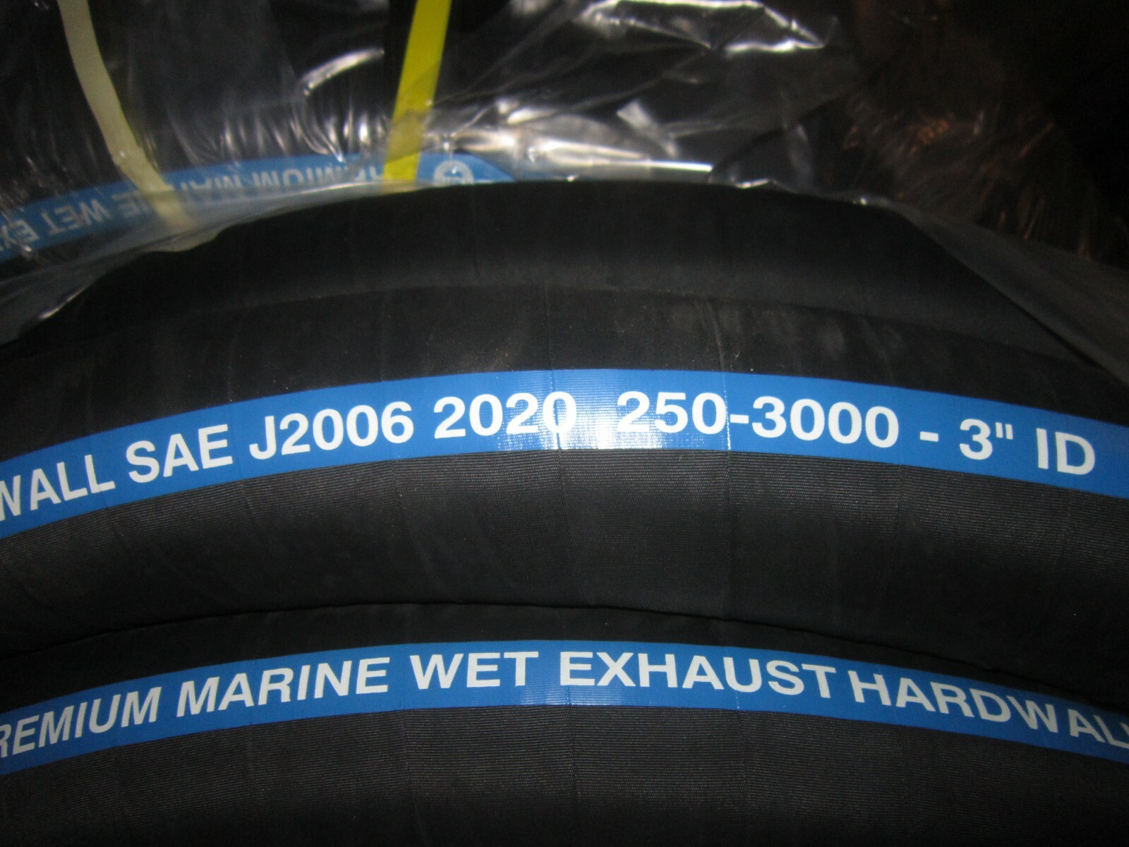 3" ID MARINE BOAT WET EXHAUST HOSE WIRE REINFORCED HARDWALL MPI BRAND PER INCH