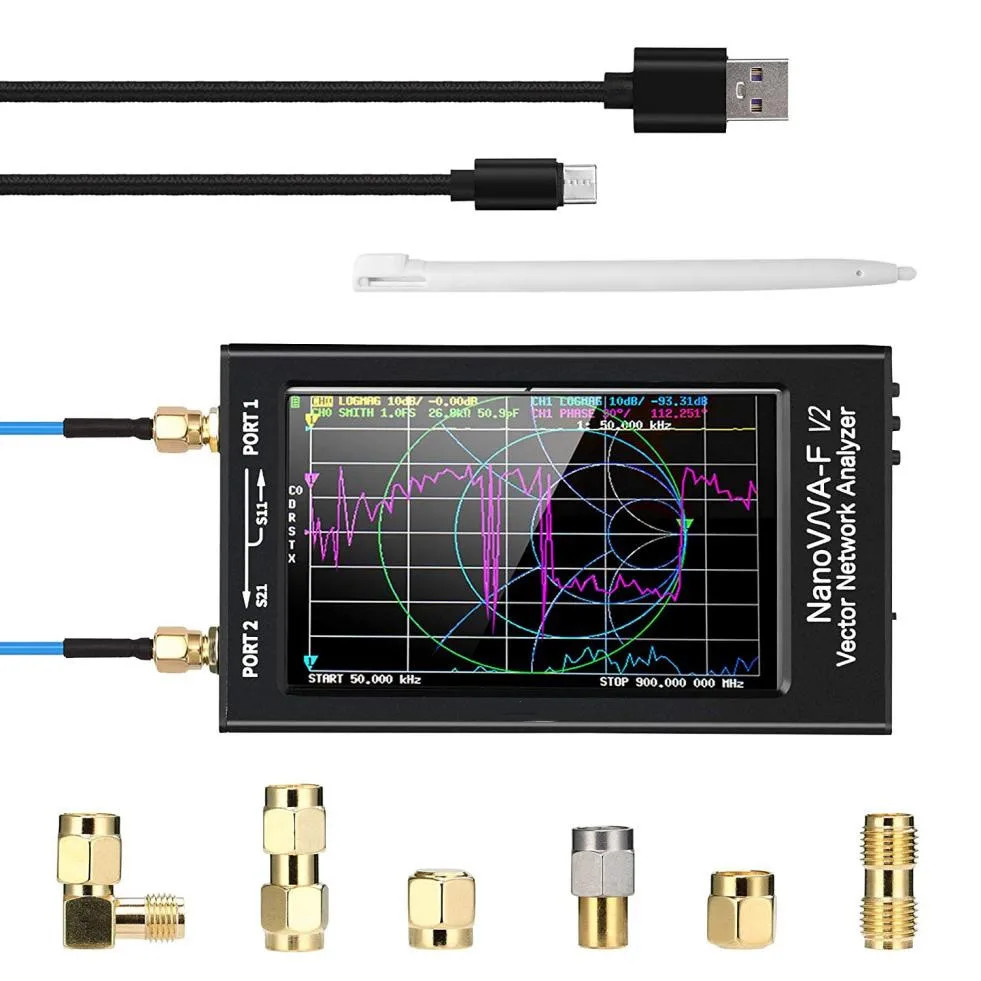 50KHz-3Ghz Network Analyzer 4.3inch LCD display Touch Screen Antenna Short Wave