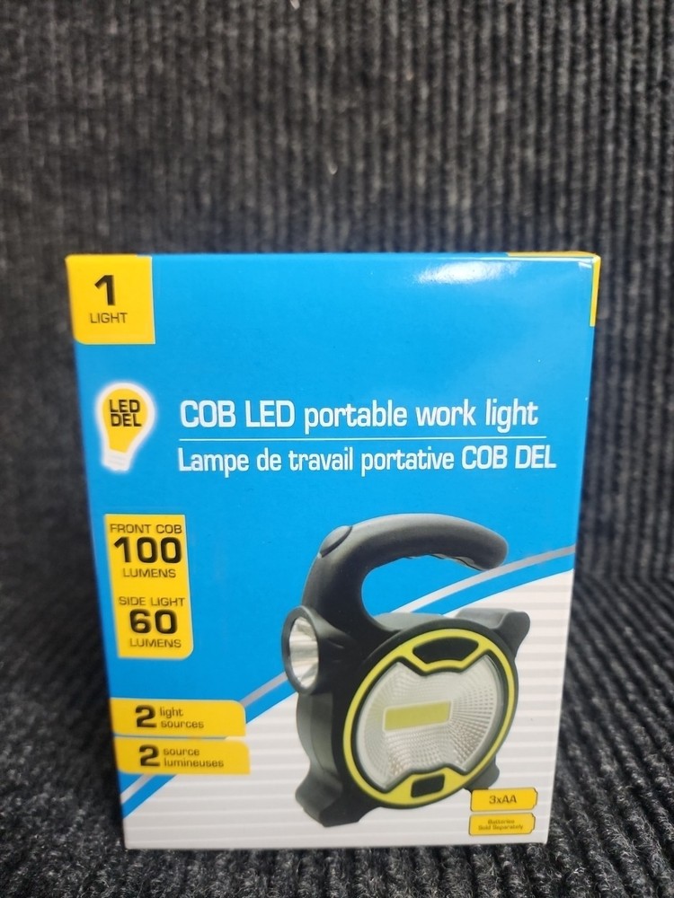 Portable Work Light, 2 Light Sources NIB