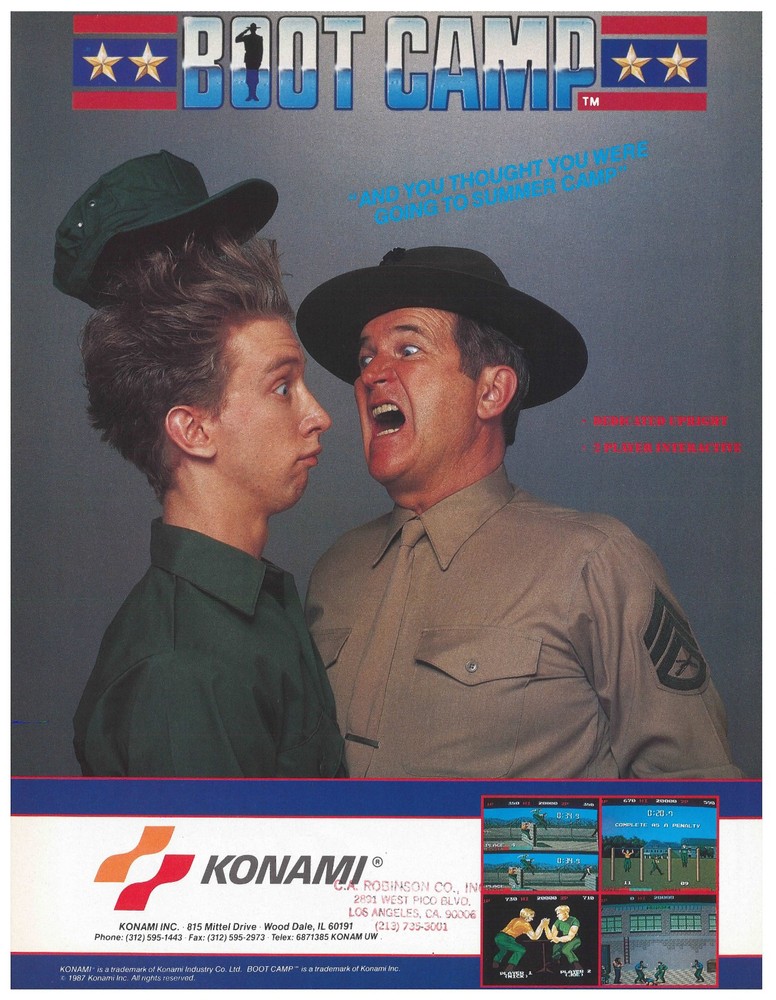 Boot Camp Konami Video Arcade Flyer / Brochure / Ad - Excellent