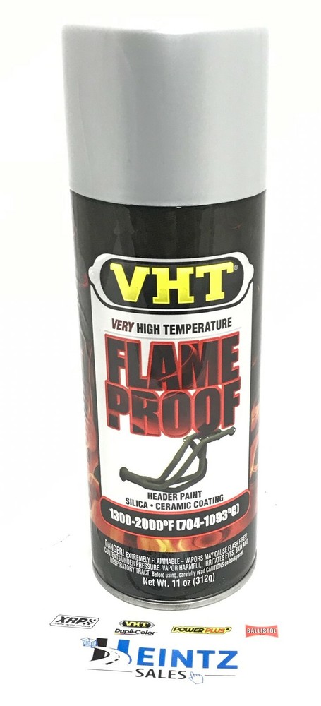 VHT SP106 FlameProof Flat Silver Paint, Header Paint Silica Ceramic Coating 11oz