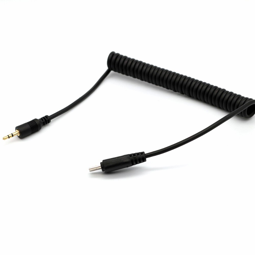 1.5M S2 Spiral Cable Remote Shutter Release Cable for Sony A9/A7/A6000/A5100