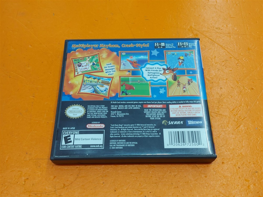 ⭐️⭐️⭐️⭐️⭐️ **EMPTY Game Case** Nintendo DS Crash Boom Bang w Insert
