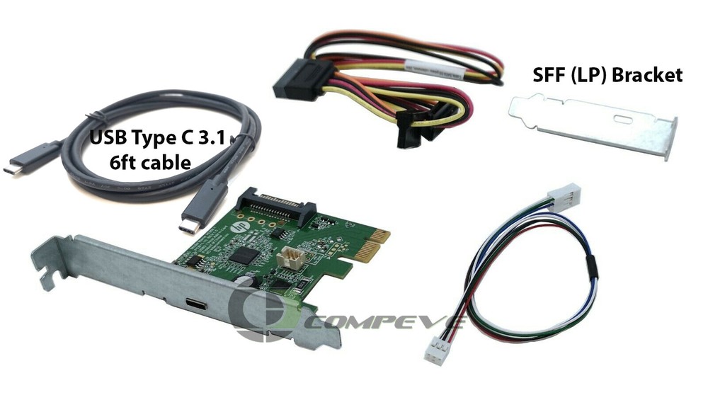 HP USB-C 3.1 Expansion PCIe card 10Gbps Data External SSD Host Controller Cable