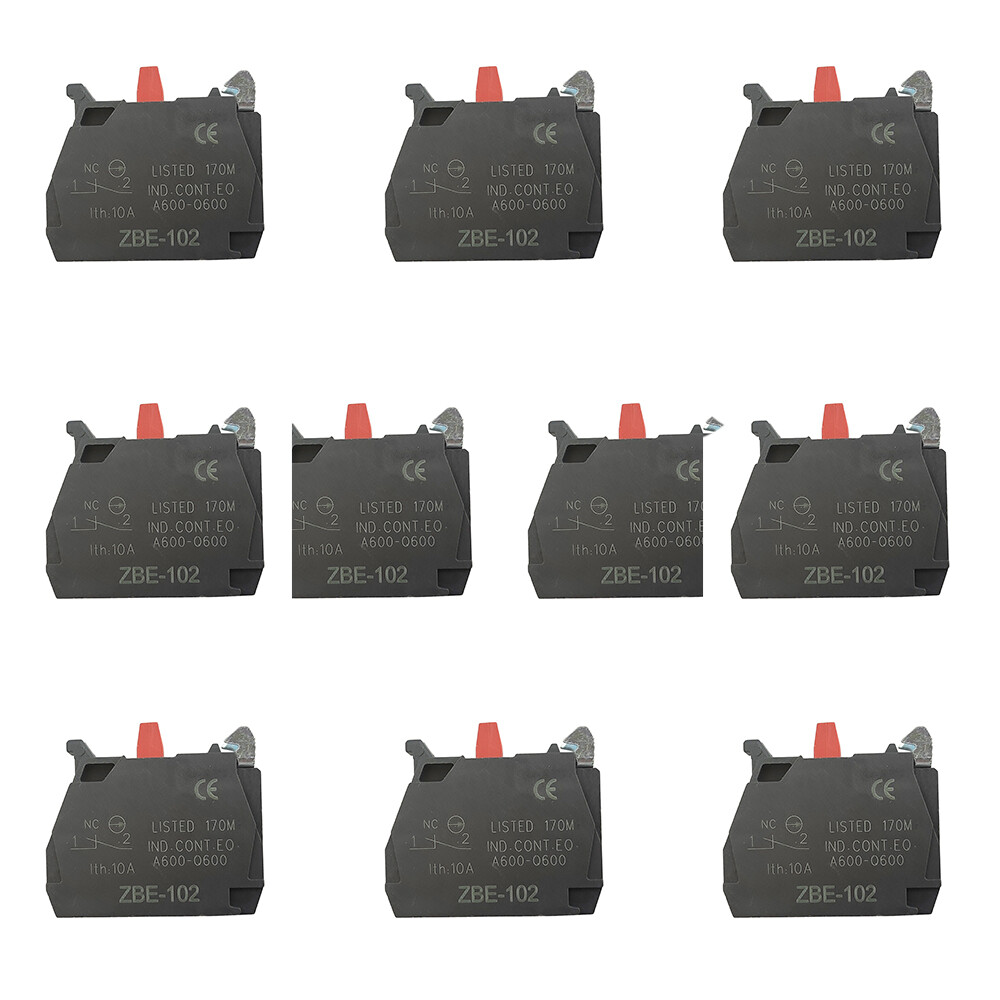 10PCS ZBE-102 Single contact block silver alloy screw clamp terminal 1NC ZBE102